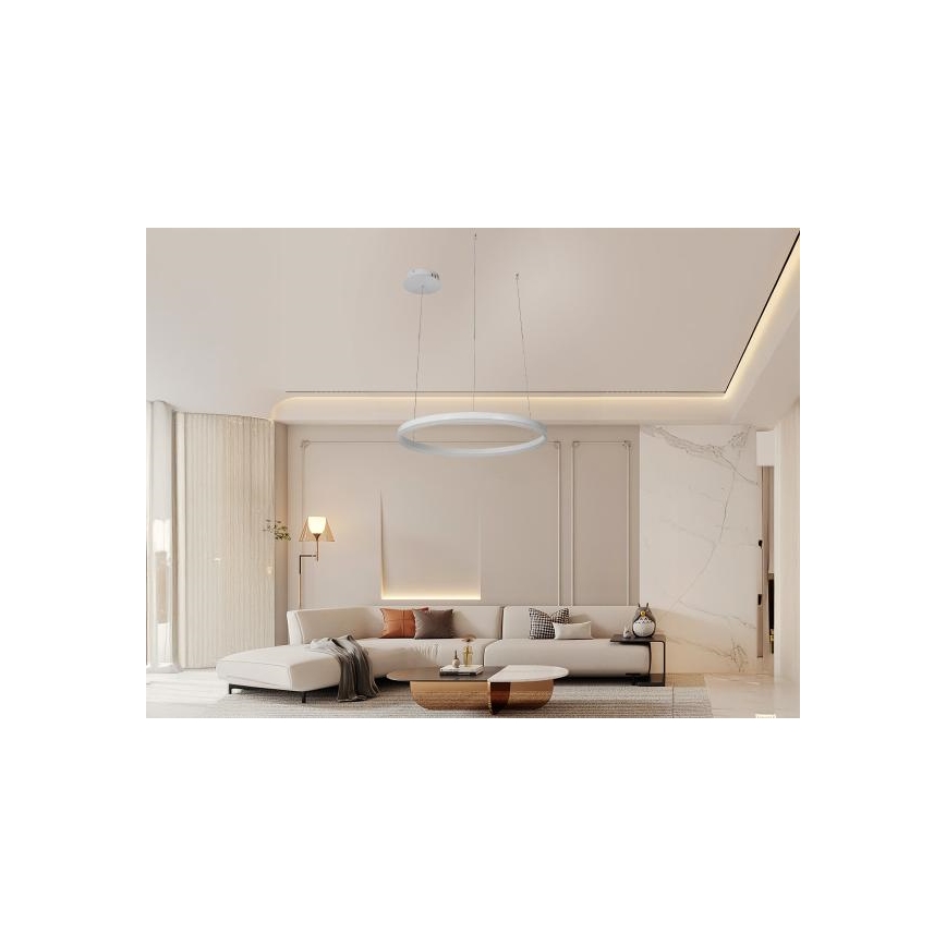 LED Stmívatelný lustr na lanku LED/42W/230V 3000-6500K pr. 60 cm + dálkové ovládání