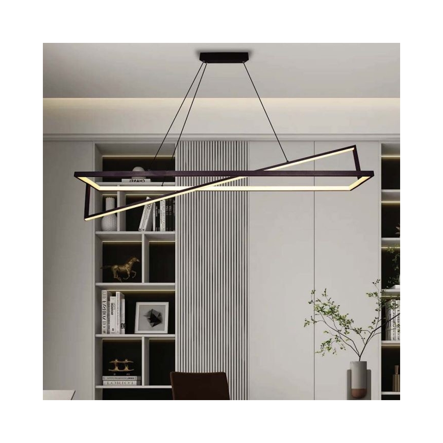 LED Stmívatelný lustr na lanku LED/45W/230V 3000K 114 cm černá