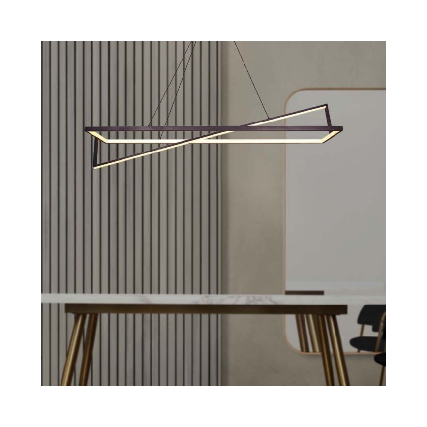 LED Stmívatelný lustr na lanku LED/45W/230V 3000K 114 cm černá