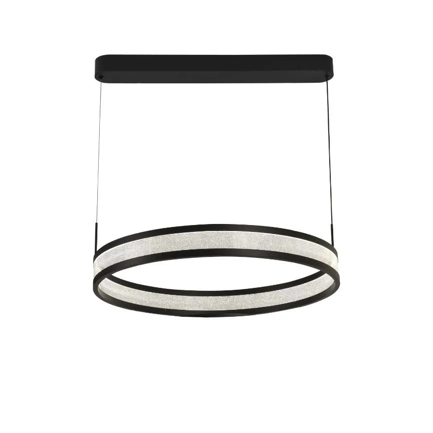 LED Stmívatelný lustr na lanku LED/45W/230V 3000-6500K černá + dálkové ovládání