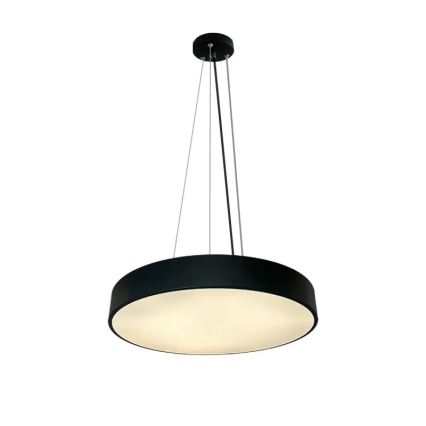 LED Stmívatelný lustr na lanku LED/50W/230V 3000-6500K černá + dálkové ovládání