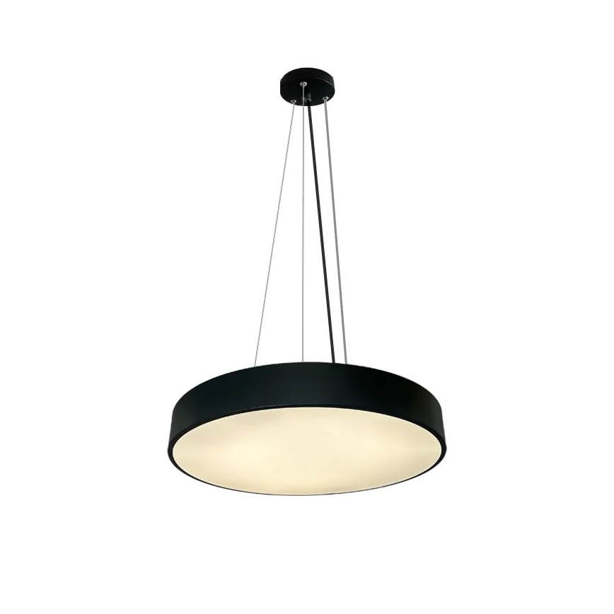LED Stmívatelný lustr na lanku LED/50W/230V 3000-6500K černá + dálkové ovládání
