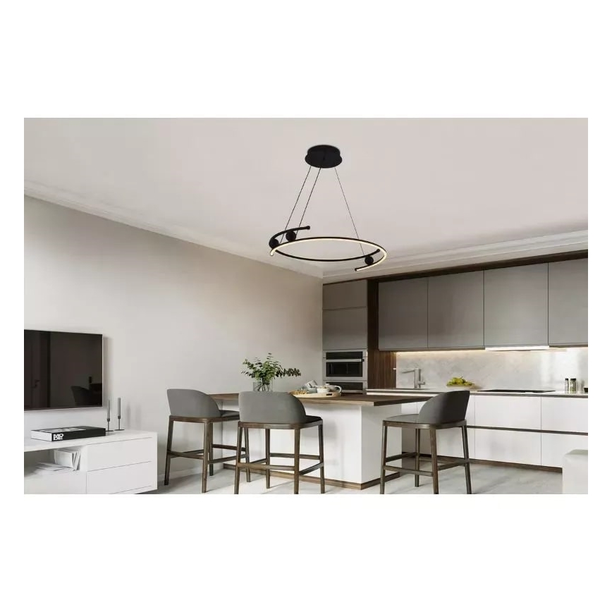 LED Stmívatelný lustr na lanku LED/50W/230V 3000-6500K + dálkové ovládání