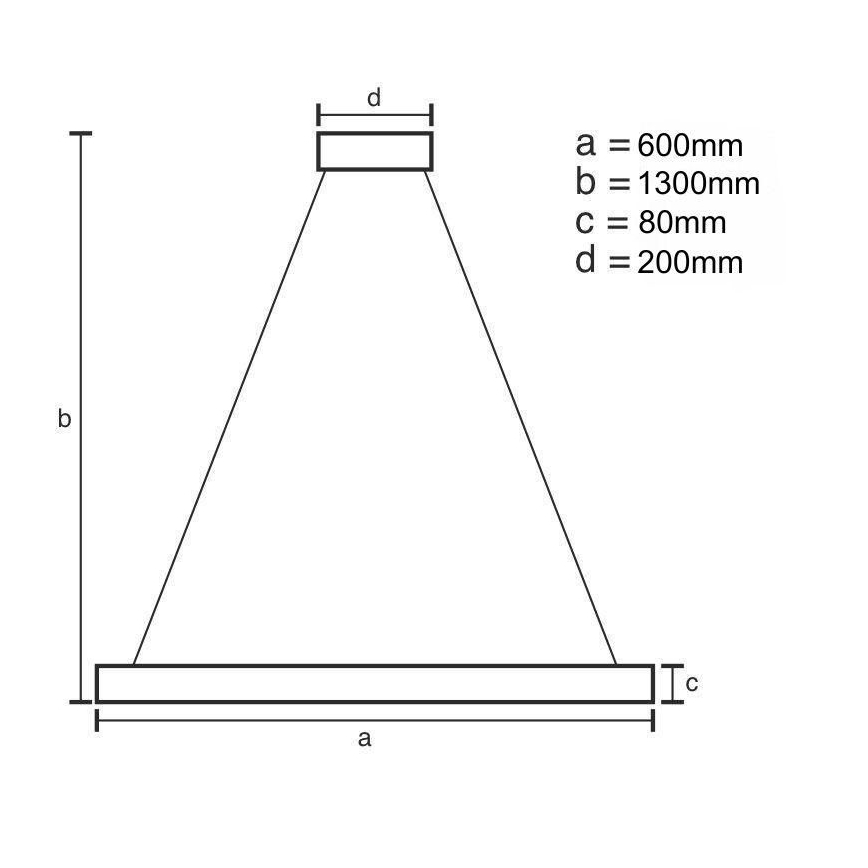 LED Stmívatelný lustr na lanku LED/50W/230V 3000-6500K + dálkové ovládání