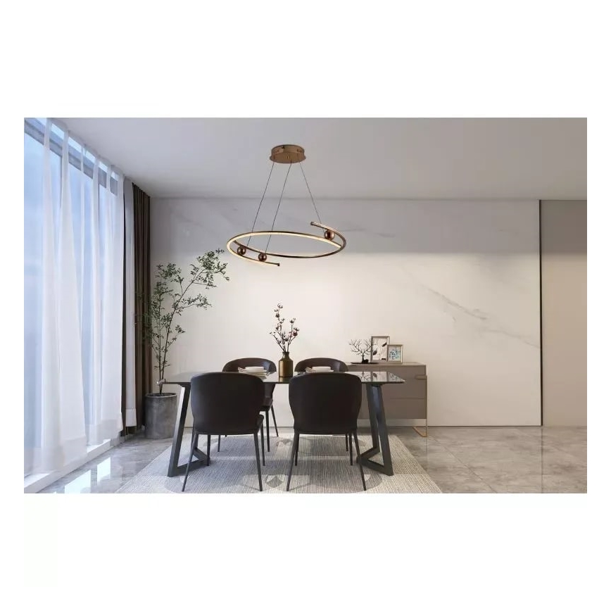 LED Stmívatelný lustr na lanku LED/50W/230V 3000-6500K + dálkové ovládání