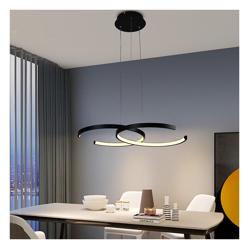 LED Stmívatelný lustr na lanku LED/50W/230V 3000-6500K + dálkové ovládání