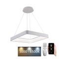 LED Stmívatelný lustr na lanku LED/55W/230V 3000-6500K bílá + dálkové ovládání