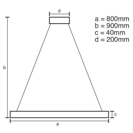 LED Stmívatelný lustr na lanku LED/55W/230V 3000-6500K pr. 80 cm + dálkové ovládání