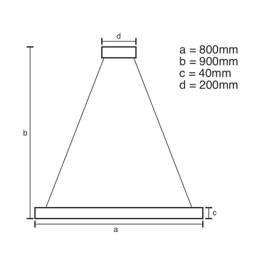 LED Stmívatelný lustr na lanku LED/55W/230V 3000-6500K pr. 80 cm + dálkové ovládání