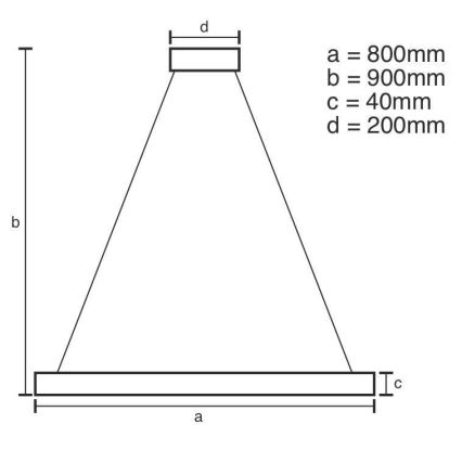 LED Stmívatelný lustr na lanku LED/55W/230V 3000-6500K + dálkové ovládání