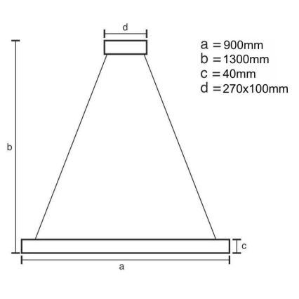 LED Stmívatelný lustr na lanku LED/55W/230V 3000-6500K + dálkové ovládání