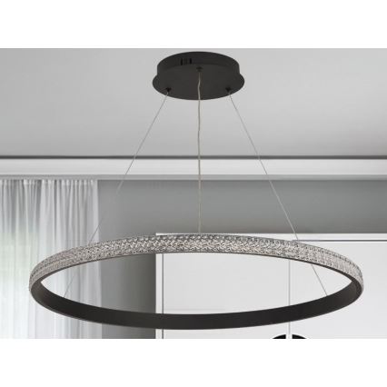 LED Stmívatelný lustr na lanku LED/55W/230V 3000-6500K + dálkové ovládání
