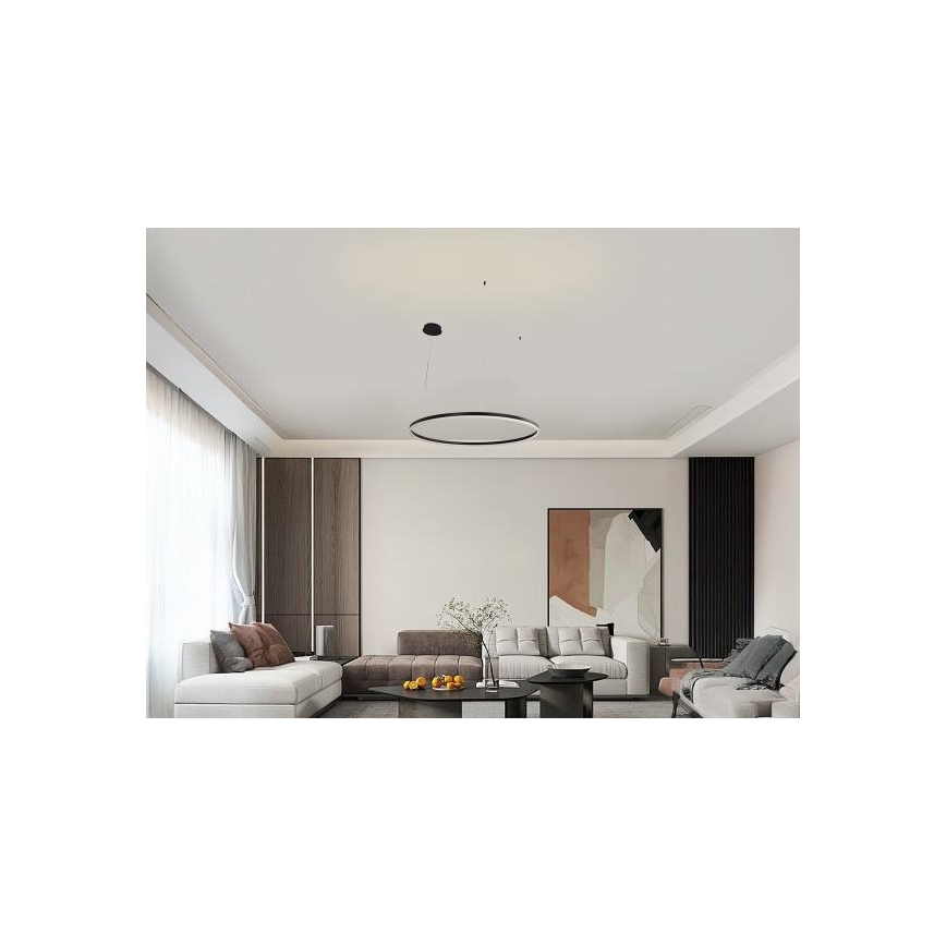 LED Stmívatelný lustr na lanku LED/55W/230V 3000-6500K + dálkové ovládání