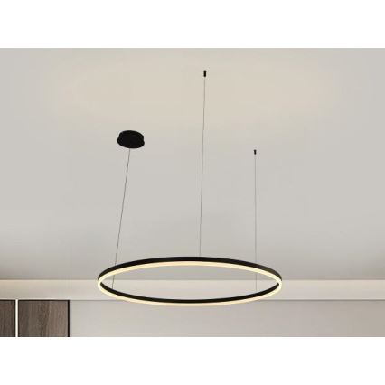 LED Stmívatelný lustr na lanku LED/55W/230V 3000-6500K + dálkové ovládání