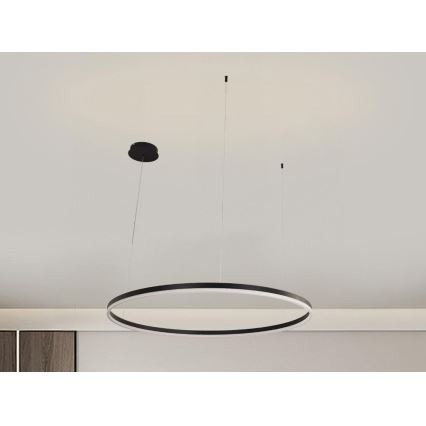 LED Stmívatelný lustr na lanku LED/55W/230V 3000-6500K + dálkové ovládání