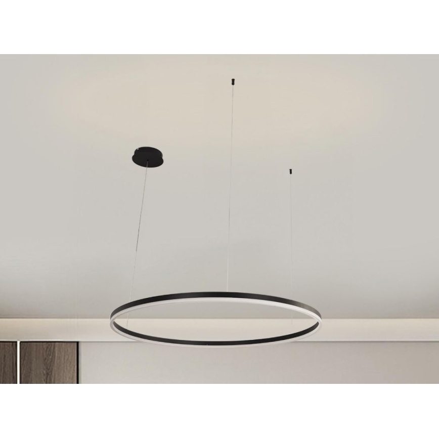LED Stmívatelný lustr na lanku LED/55W/230V 3000-6500K + dálkové ovládání