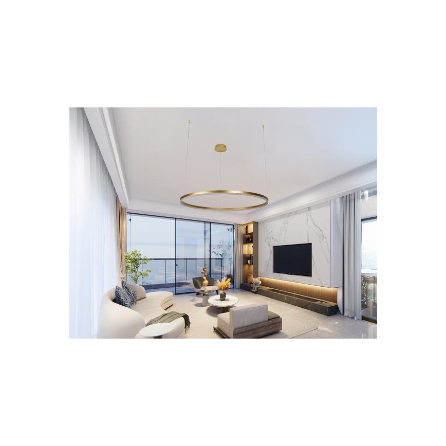 LED Stmívatelný lustr na lanku LED/55W/230V 3000-6500K + dálkové ovládání
