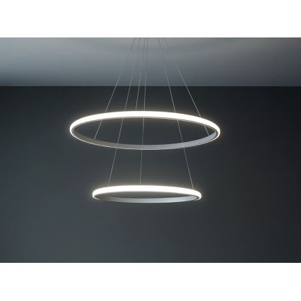 LED Stmívatelný lustr na lanku LED/55W/230V 3000-6500K pr. 60 cm + dálkové ovládání