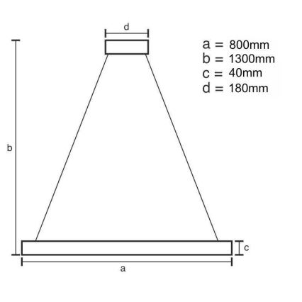 LED Stmívatelný lustr na lanku LED/55W/230V 3000-6500K zlatá + dálkové ovládání