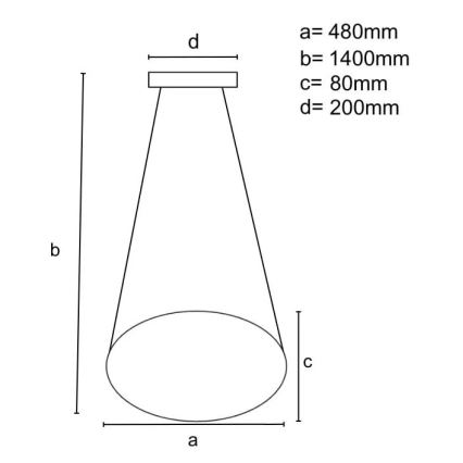 LED Stmívatelný lustr na lanku LED/65W/230V 3000-6500K chrom + dálkové ovládání