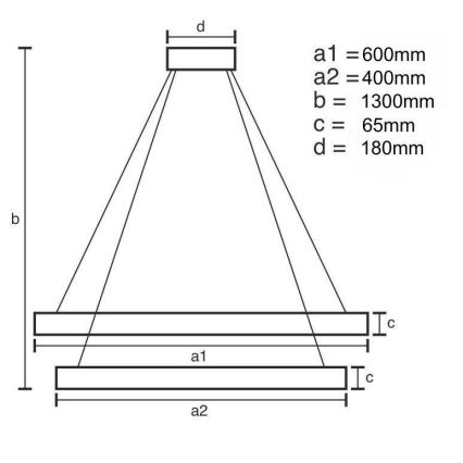 LED Stmívatelný křišťálový lustr na lanku LED/65W/230V 3000-6500K chrom + dálkové ovládání