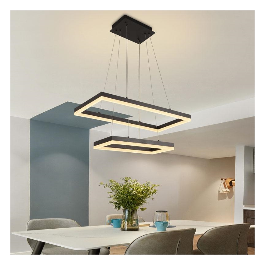 LED Stmívatelný lustr na lanku LED/65W/230V 3000-6500K + dálkové ovládání