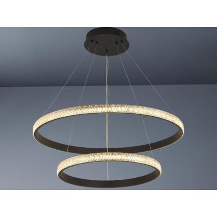 LED Stmívatelný lustr na lanku LED/65W/230V 3000-6500K pr. 60 cm + dálkové ovládání