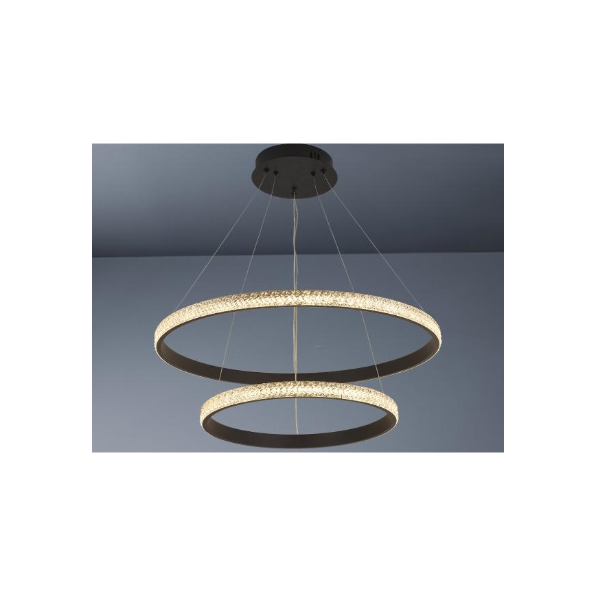 LED Stmívatelný lustr na lanku LED/65W/230V 3000-6500K pr. 60 cm + dálkové ovládání