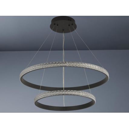 LED Stmívatelný lustr na lanku LED/65W/230V 3000-6500K pr. 60 cm + dálkové ovládání