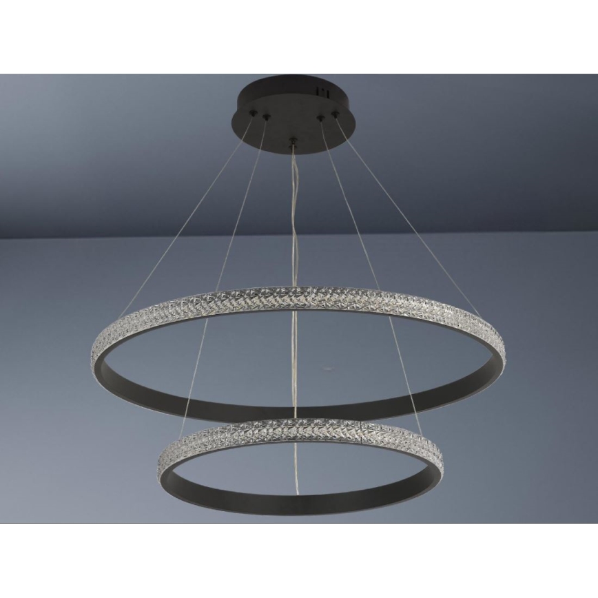 LED Stmívatelný lustr na lanku LED/65W/230V 3000-6500K pr. 60 cm + dálkové ovládání