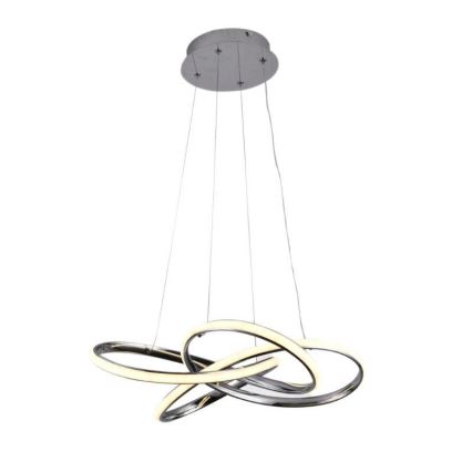 LED Stmívatelný lustr na lanku LED/65W/230V 3000-6500K pr. 48 cm šedá + dálkové ovládání