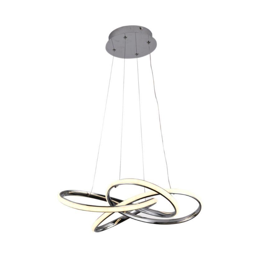 LED Stmívatelný lustr na lanku LED/65W/230V 3000-6500K pr. 48 cm šedá + dálkové ovládání