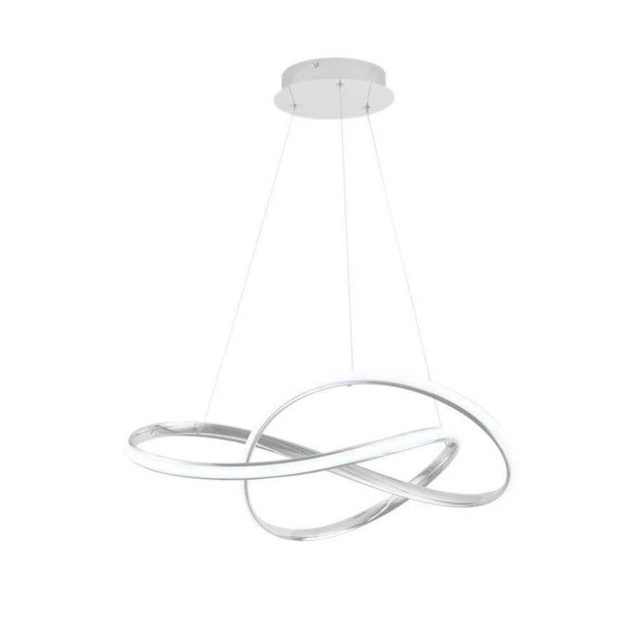 LED Stmívatelný lustr na lanku LED/70W/230V 3000-6500K pr. 60 cm bílá + dálkové ovládání
