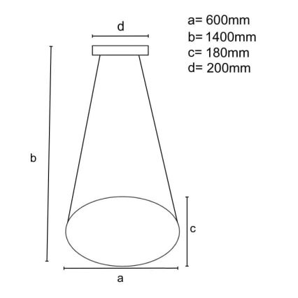 LED Stmívatelný lustr na lanku LED/70W/230V 3000-6500K pr. 60 cm bílá + dálkové ovládání