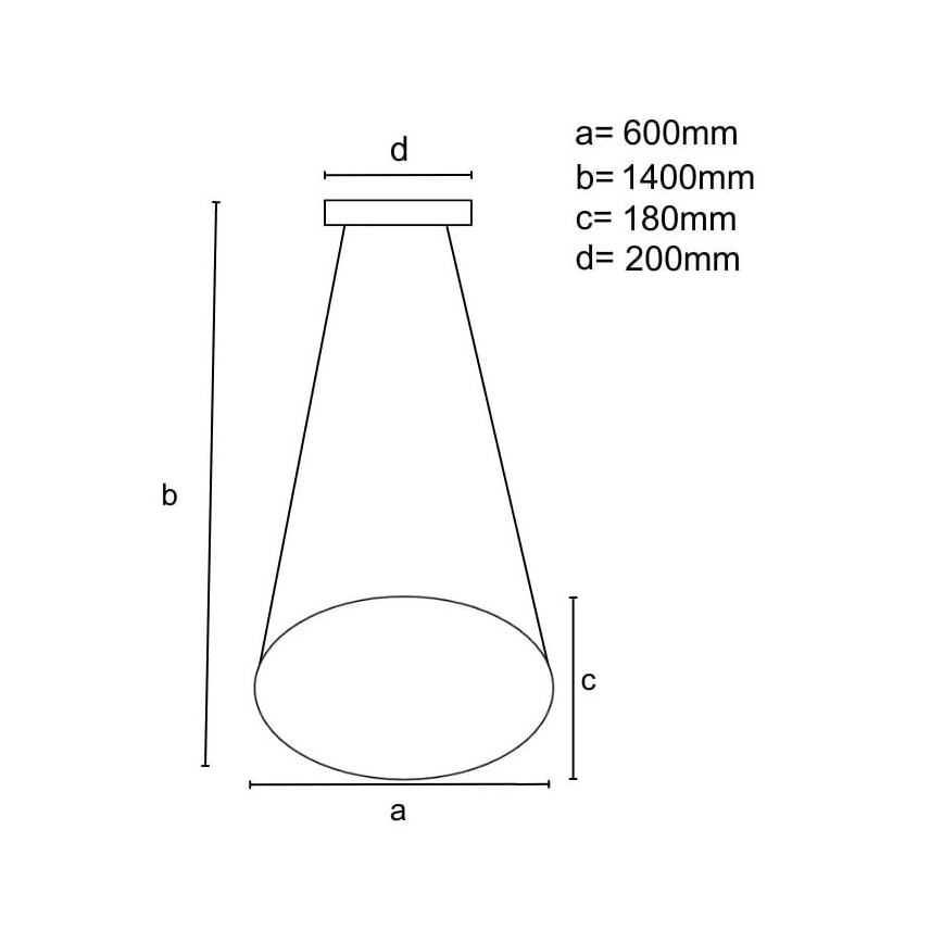 LED Stmívatelný lustr na lanku LED/70W/230V 3000-6500K pr. 60 cm bílá + dálkové ovládání
