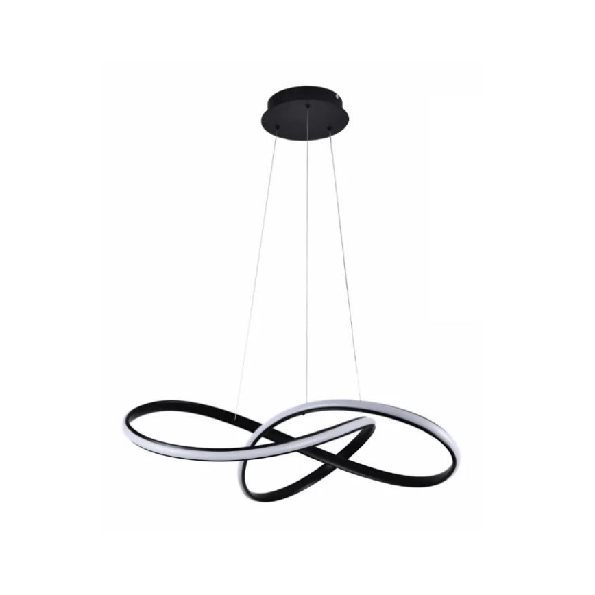 LED Stmívatelný lustr na lanku LED/70W/230V 3000-6500K pr. 60 cm černá + dálkové ovládání