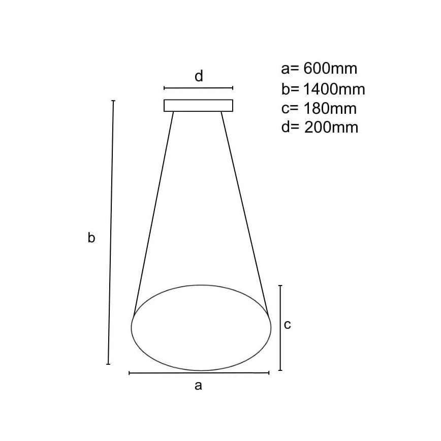 LED Stmívatelný lustr na lanku LED/70W/230V 3000-6500K pr. 60 cm černá + dálkové ovládání