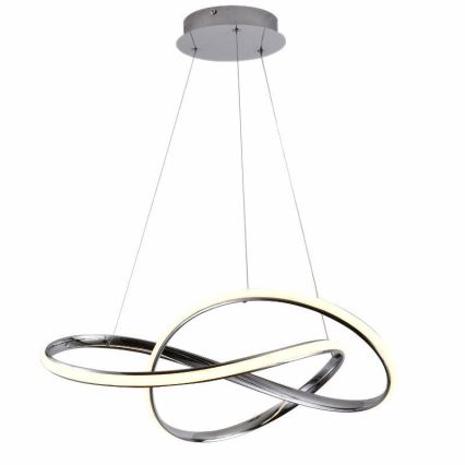 LED Stmívatelný lustr na lanku LED/70W/230V 3000-6500K pr. 60 cm lesklý chrom + dálkové ovládání
