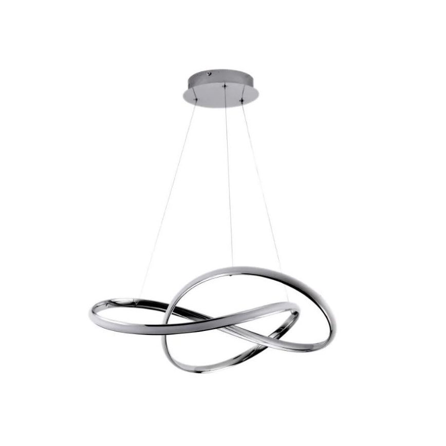 LED Stmívatelný lustr na lanku LED/70W/230V 3000-6500K pr. 60 cm lesklý chrom + dálkové ovládání