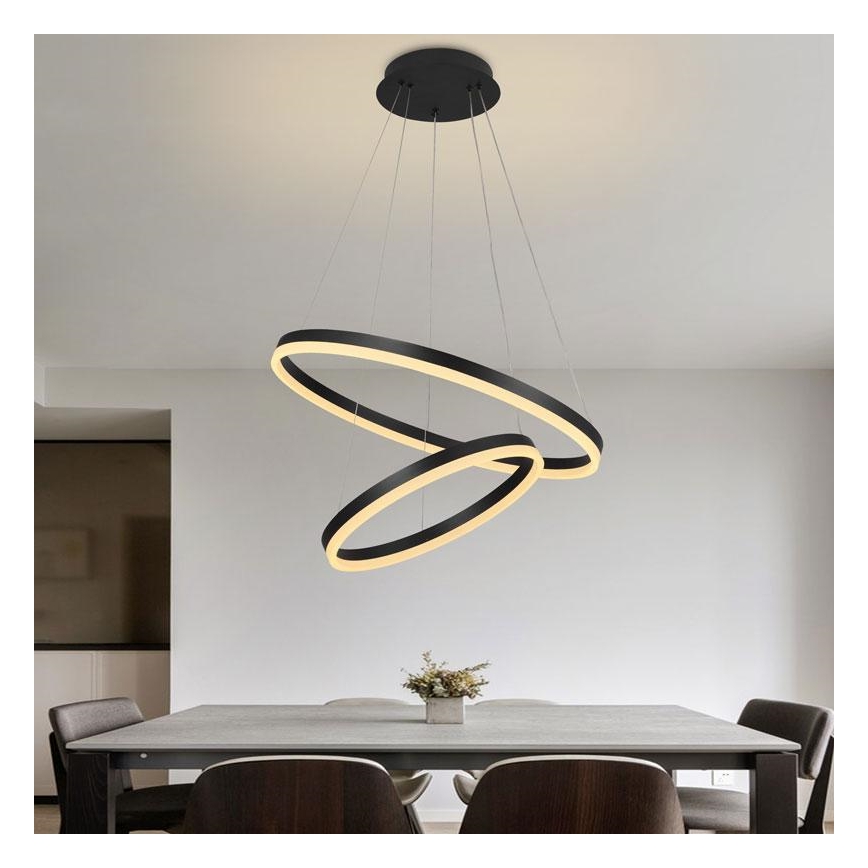 LED Stmívatelný lustr na lanku LED/70W/230V 3000-6500K + dálkové ovládání