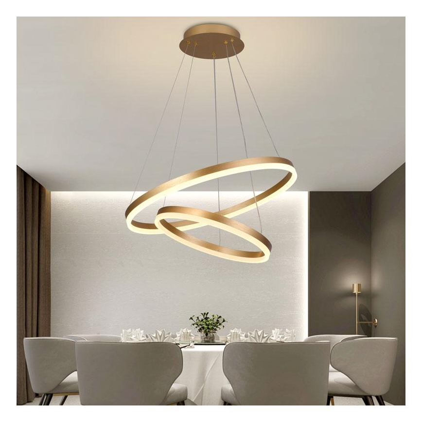 LED Stmívatelný lustr na lanku LED/70W/230V 3000-6500K + dálkové ovládání