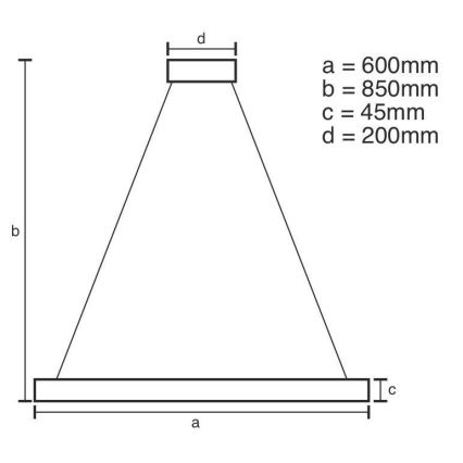 LED Stmívatelný lustr na lanku LED/70W/230V 3000-6500K + dálkové ovládání