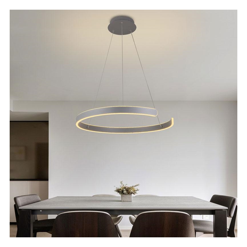 LED Stmívatelný lustr na lanku LED/70W/230V 3000-6500K + dálkové ovládání