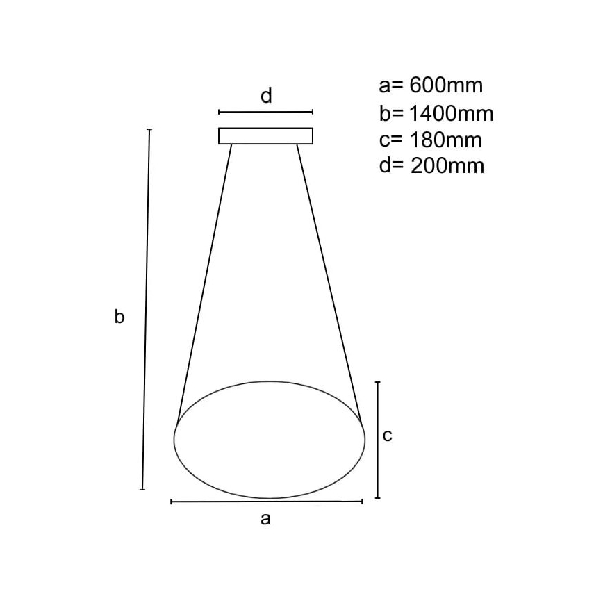 LED Stmívatelný lustr na lanku LED/70W/230V 3000-6500K + dálkové ovládání