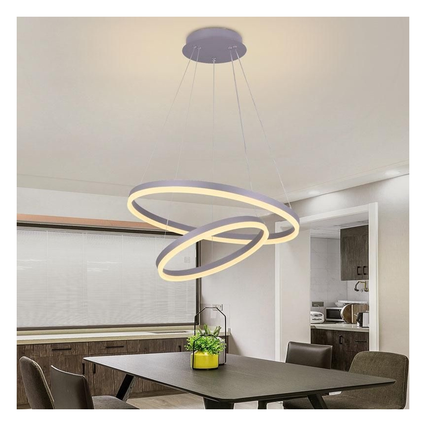 LED Stmívatelný lustr na lanku LED/70W/230V 3000-6500K + dálkové ovládání
