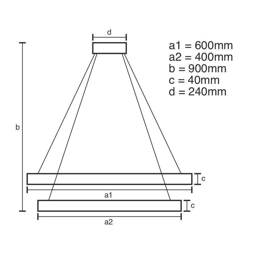 LED Stmívatelný lustr na lanku LED/70W/230V 3000-6500K + dálkové ovládání