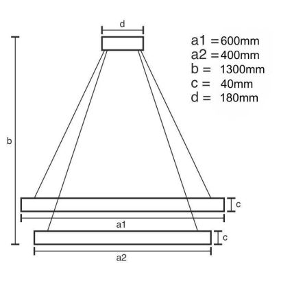 LED Stmívatelný lustr na lanku LED/70W/230V 3000-6500K + dálkové ovládání