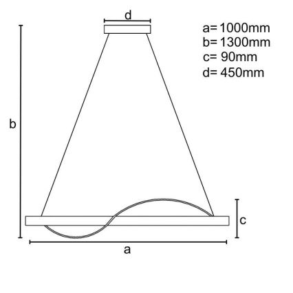 LED Stmívatelný lustr na lanku LED/70W/230V 3000-6500K + dálkové ovládání