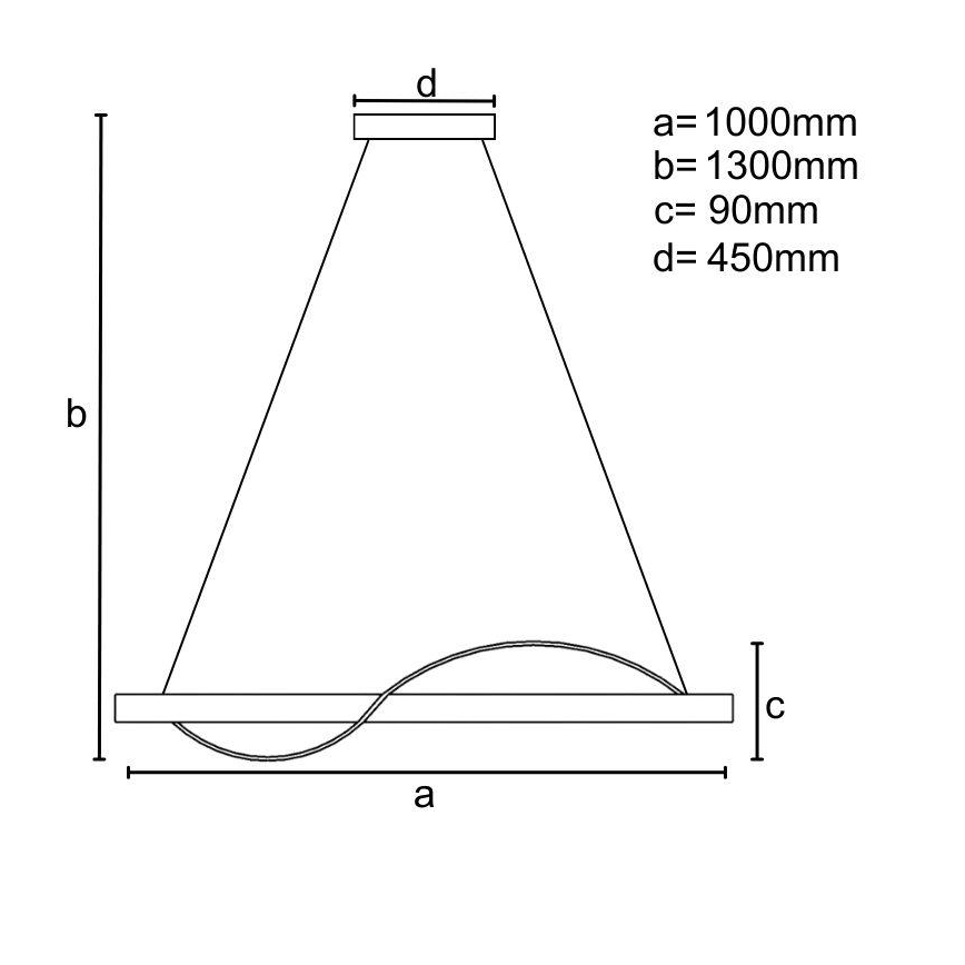 LED Stmívatelný lustr na lanku LED/70W/230V 3000-6500K + dálkové ovládání
