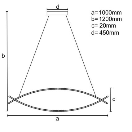 LED Stmívatelný lustr na lanku LED/70W/230V 3000-6500K + dálkové ovládání